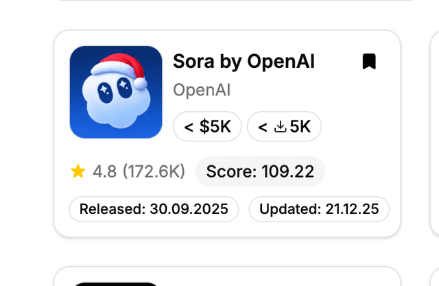 Save apps to bookmarks